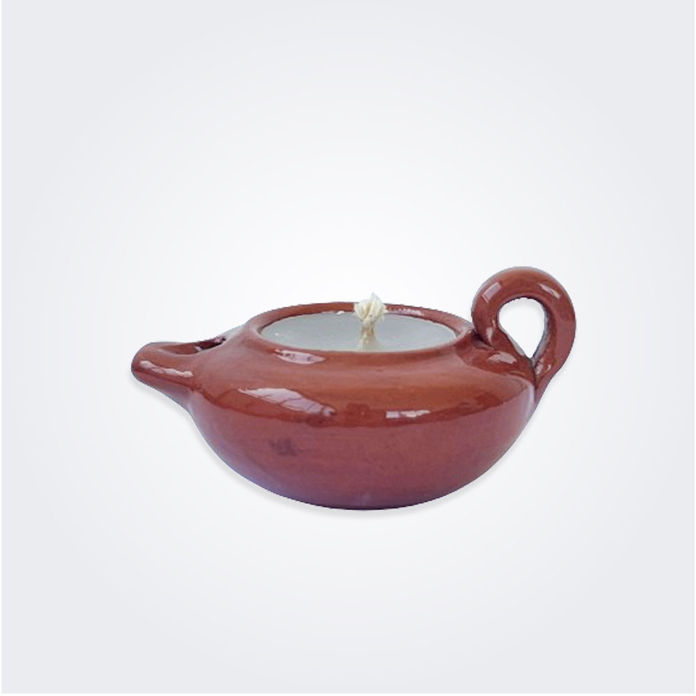 Small Terracota Clay Candle